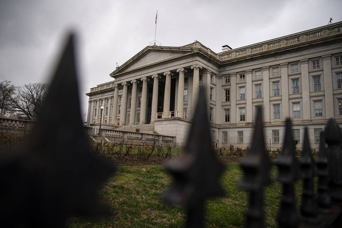 O edifício do Tesouro dos EUA em Washington (Bloomberg)