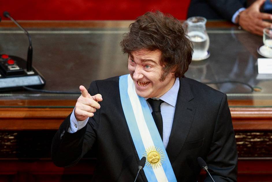 Presidente da Argentina, Javier Milei, durante a sessão de abertura do período legislativo no Congresso Nacional, em Buenos Aires, Argentina, em 1º de março de 2025. REUTERS/Matias Baglietto