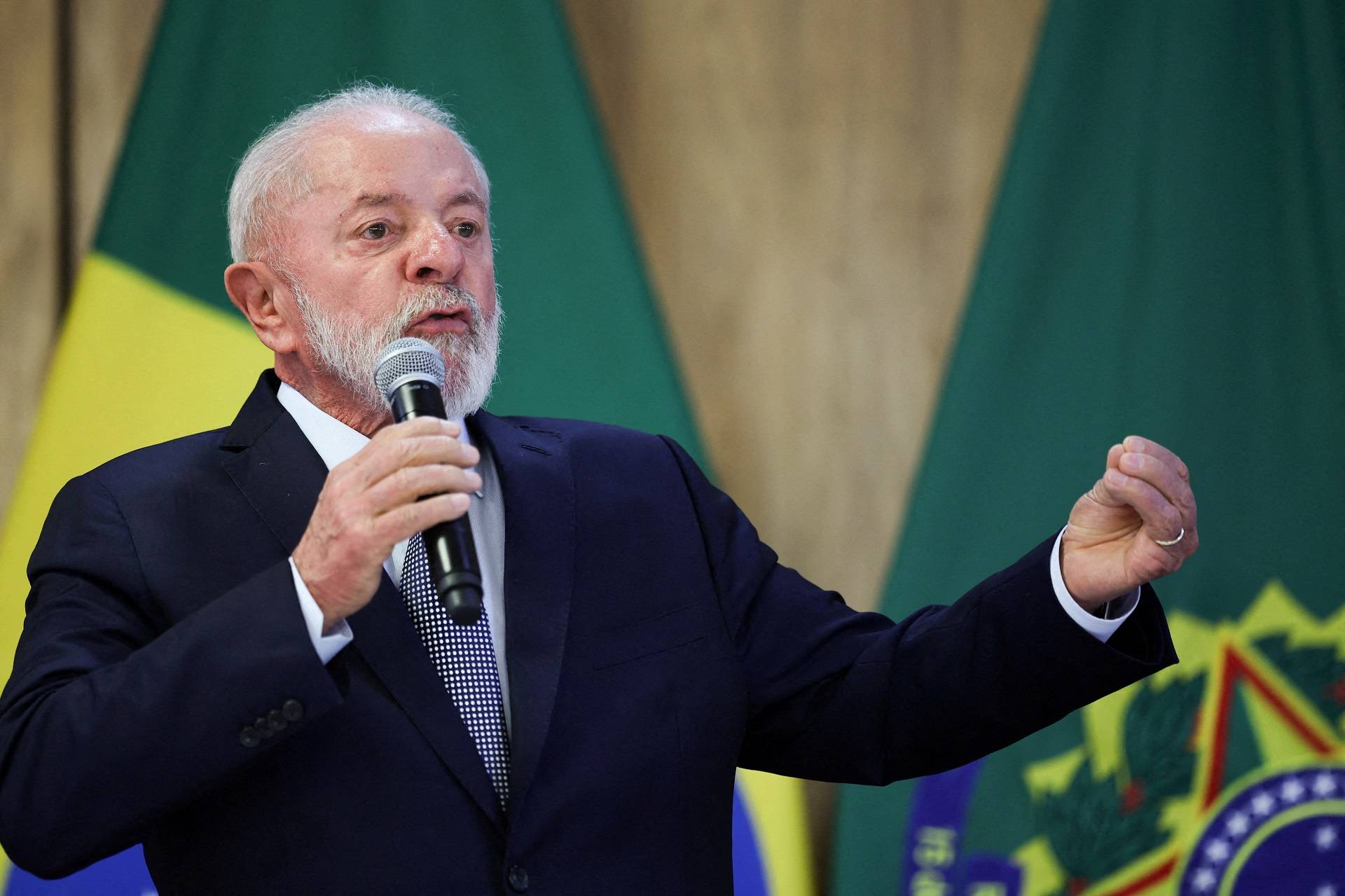 Presidente Luiz Inácio Lula da Silva durante cerimônia no Palácio do Planalto
18/03/2025 REUTERS/Adriano Machado