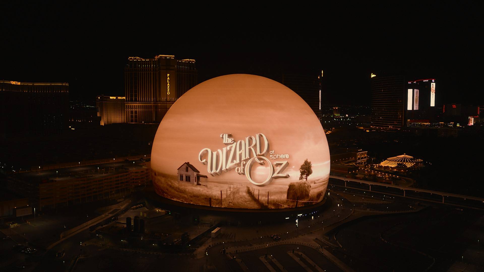 "O Mágico de Oz" exibido no "The Sphere", em Las Vegas. (Foto: Divulgação/Google)