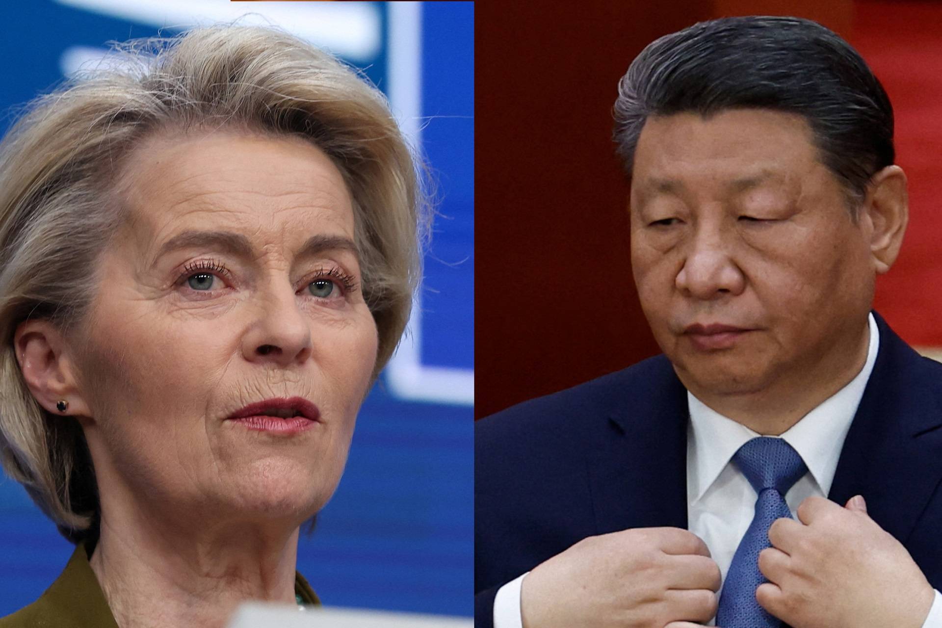 Ursula Von der Leyen e Xi Jinping (Foto: REUTERS/Yves Herman/REUTERS/Tingshu Wang)