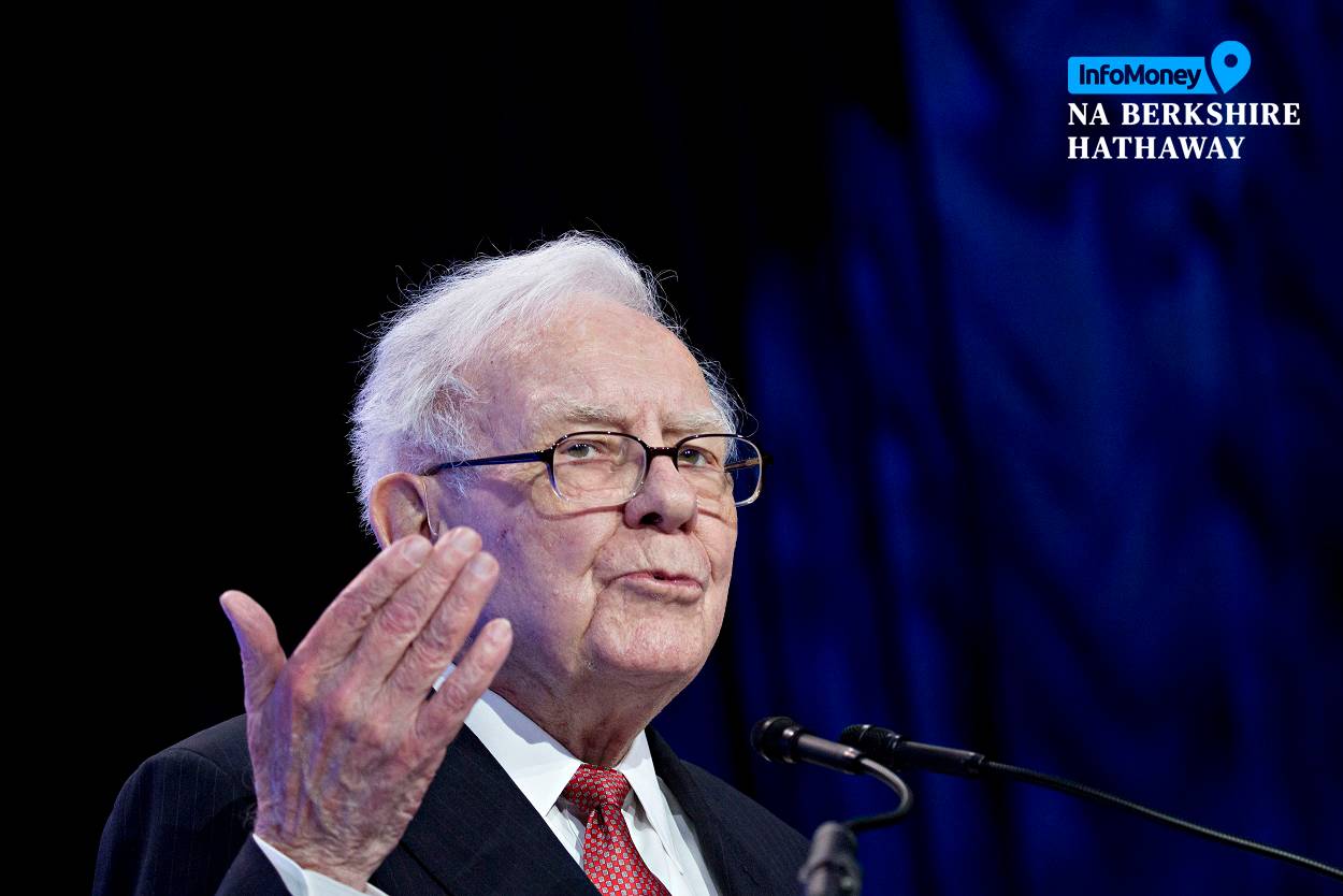 Warren Buffett, presidente do conselho e CEO da Berkshire Hathaway (Foto: Bloomberg, com montagem de Leonardo Albertino e Fernando Lima)