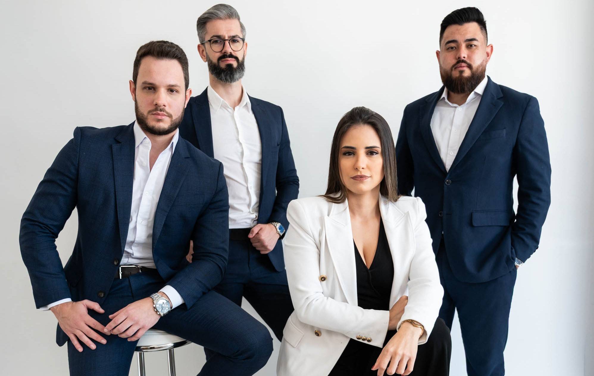 José Pieta, Luciano Minella, Yhanka Borges e Gustavo Radoski, sócios-fundadores do Albacoa Capital (Foto: Divulgação)