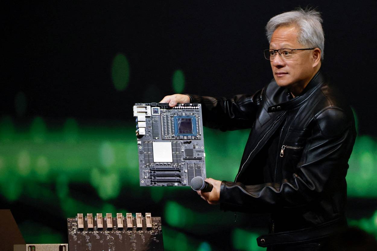 Presidente da Nvidia, Jensen Huang, participa de evento em Taipé.
REUTERS/Ann Wang