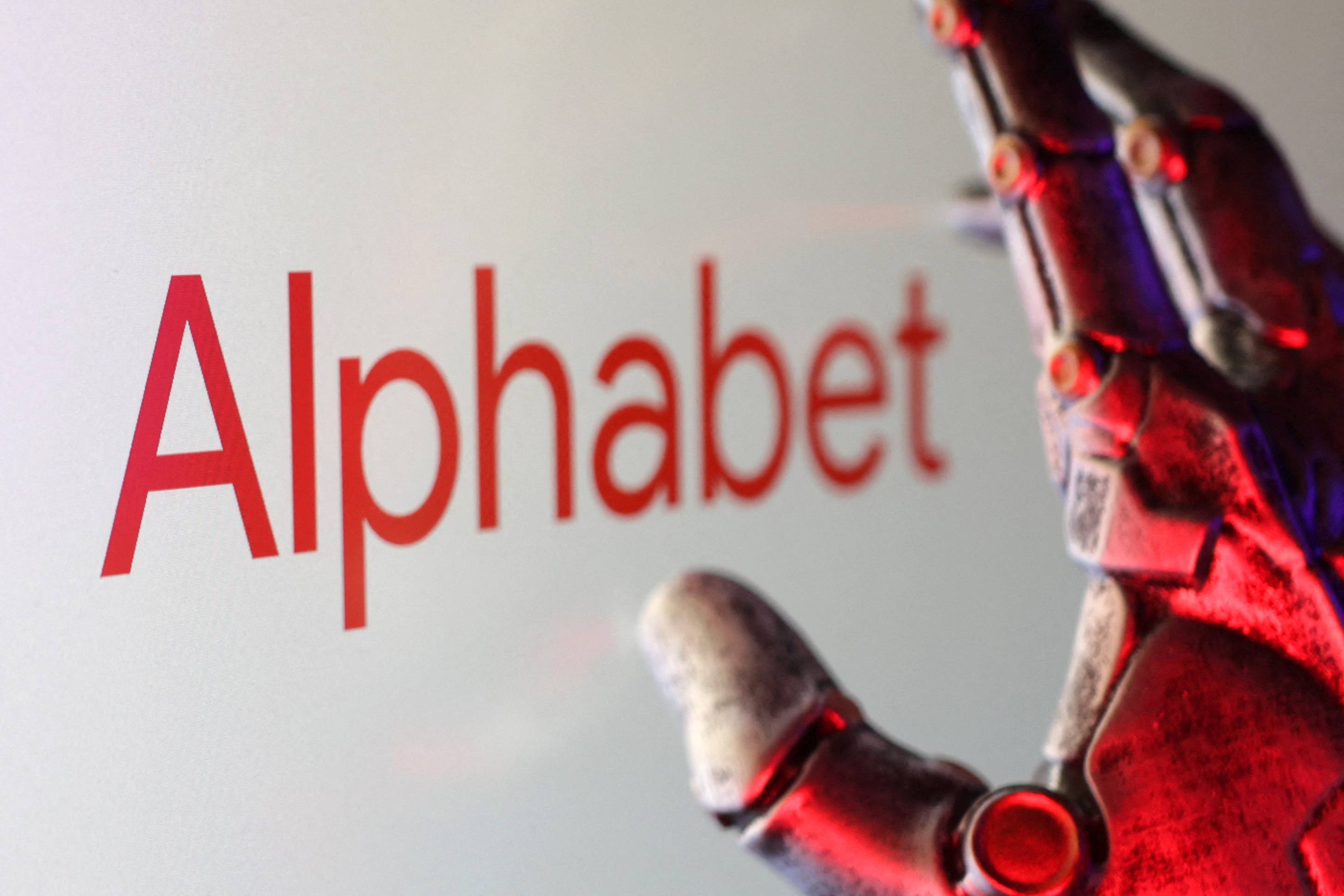 O logotipo da Alphabet é visto nesta ilustração tirada em 16 de fevereiro de 2025. REUTERS/Dado Ruvic