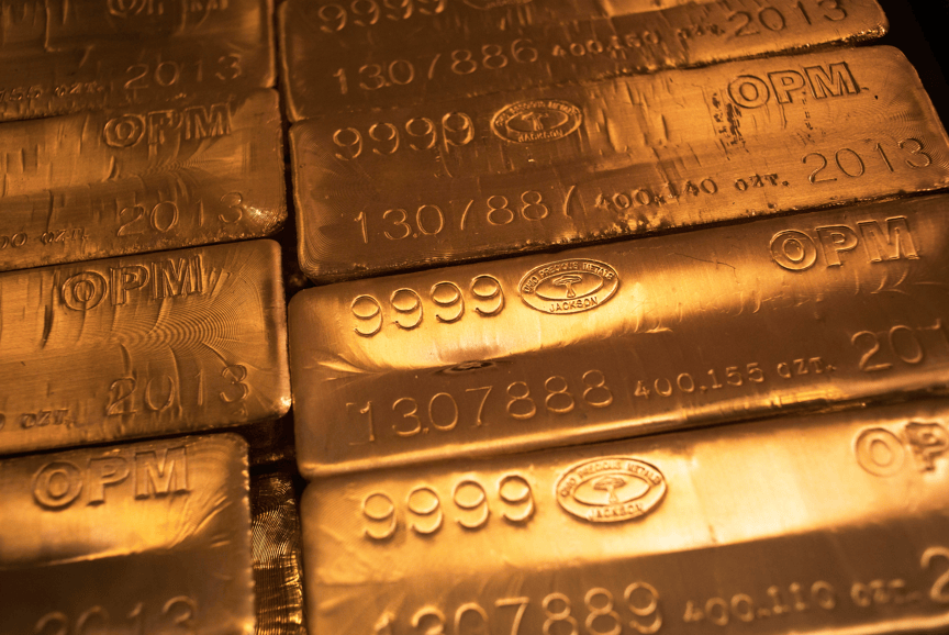 Barras de ouro de 24 quilates (Foto: REUTERS/Shannon Stapleton/Foto de arquivo)