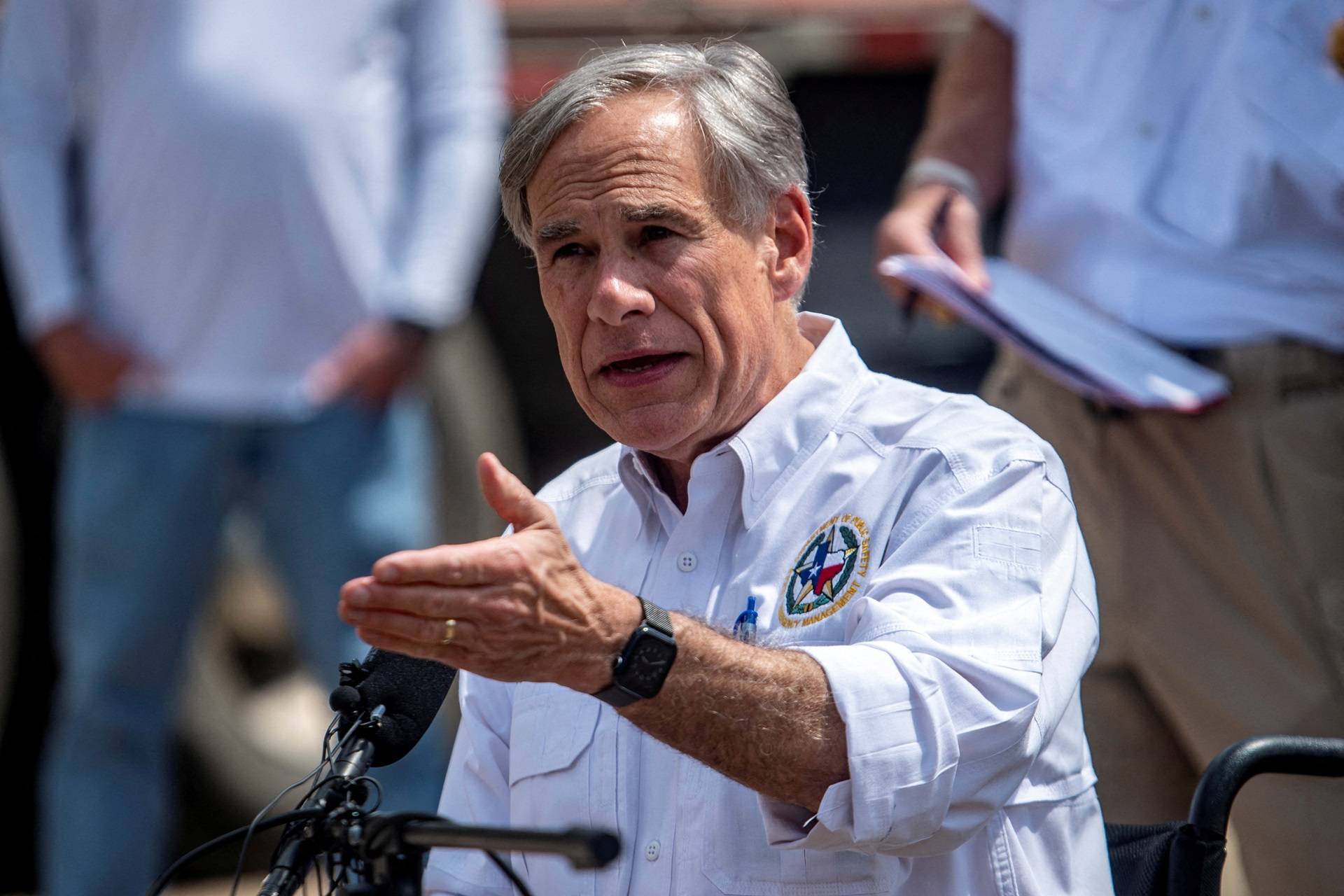 O governador do Texas, Greg Abbott 
08/07/2025
REUTERS/Sergio Flores