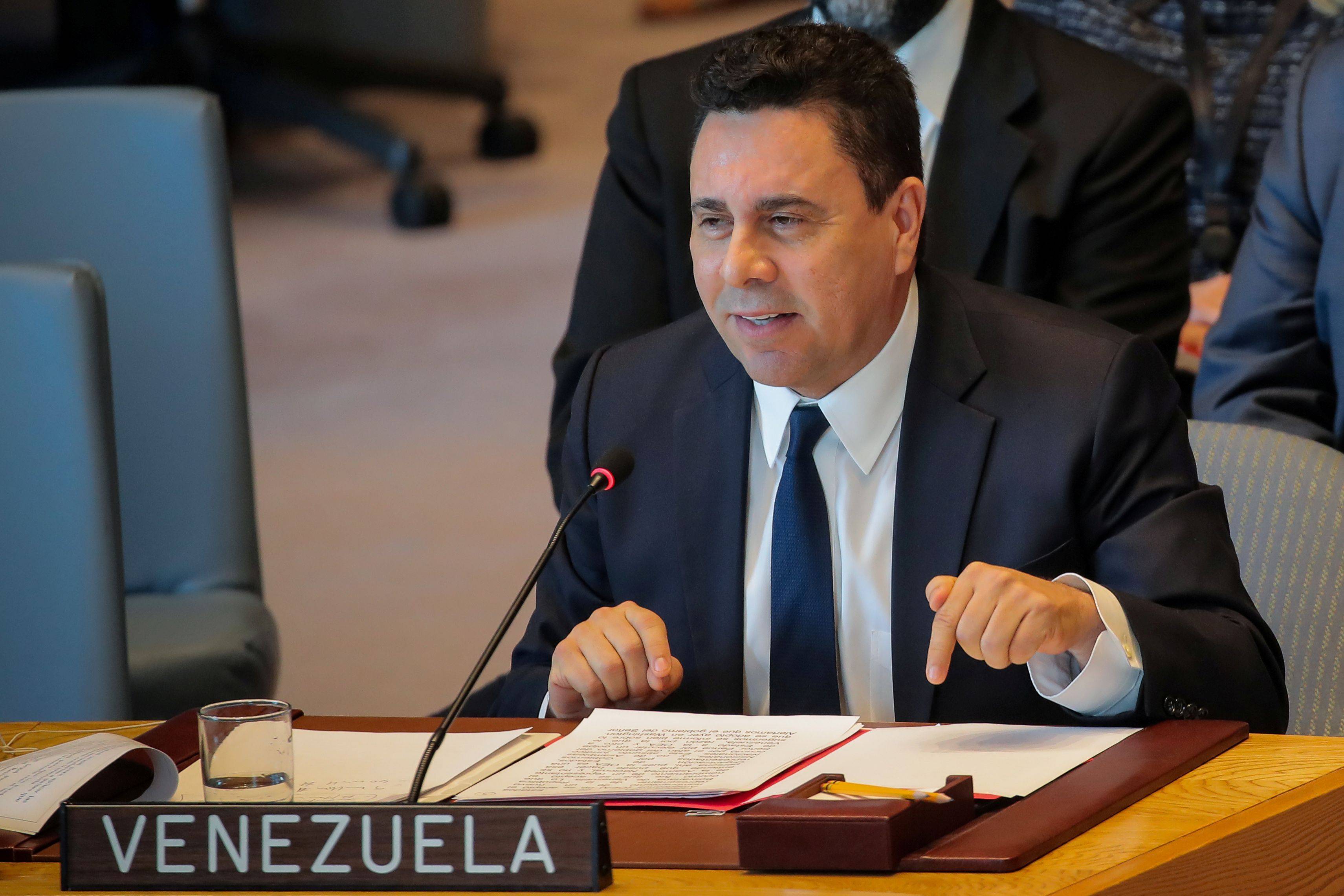 Embaixador da Venezuela na ONU, Samuel Moncada 10/04/2019 REUTERS/Brendan McDermid