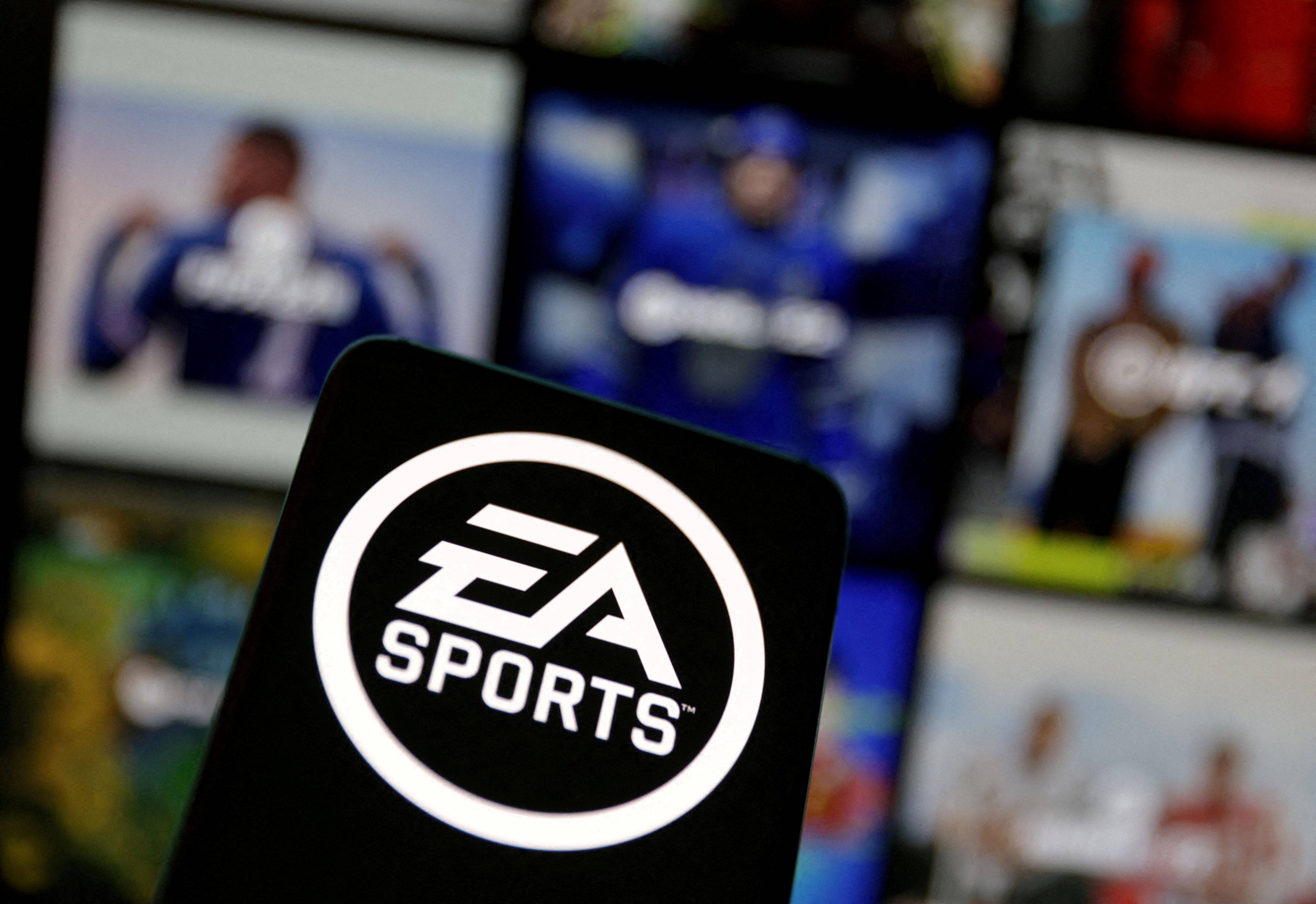  FILE PHOTO: EA (Eletronic Arts) Sports logo is seen in this illustration, August 10, 2022. REUTERS/Dado Ruvic/Illustration/File Photo/File Photo
