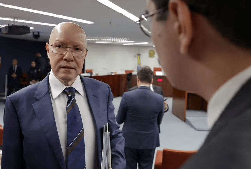 O advogado Demóstenes Torres no julgamento da trama golpista no STF (Rosinei Coutinho/STF)