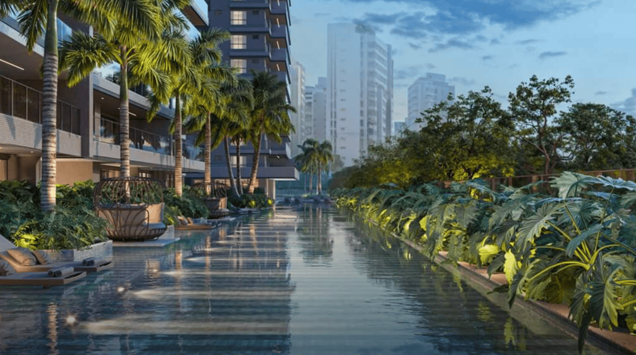 Piscina do Gran Thai, projeto do Península Collection by Tegra. Imagem ilustrativa