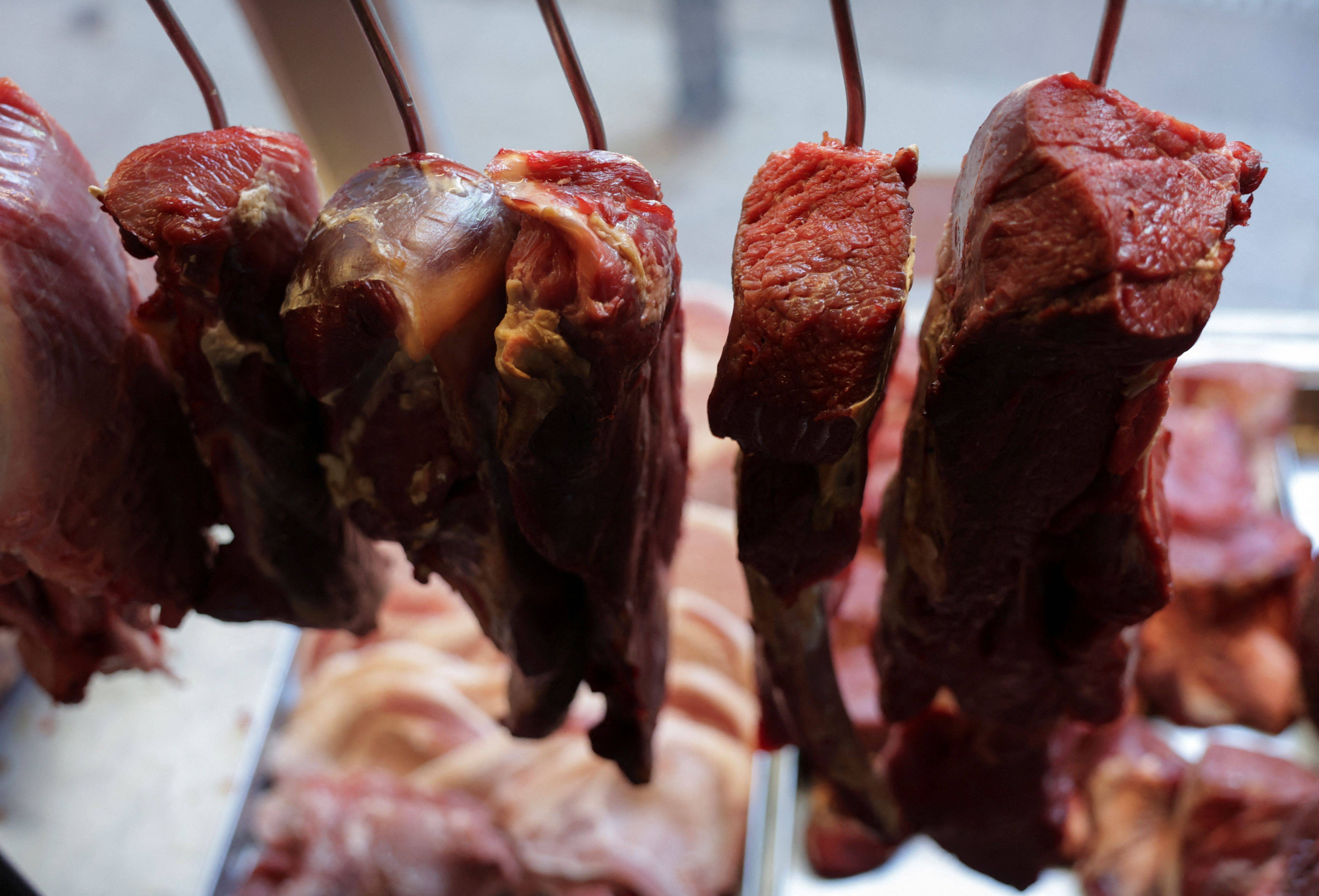 Pedaços de carne 26/11/2024 REUTERS/Ricardo Moraes