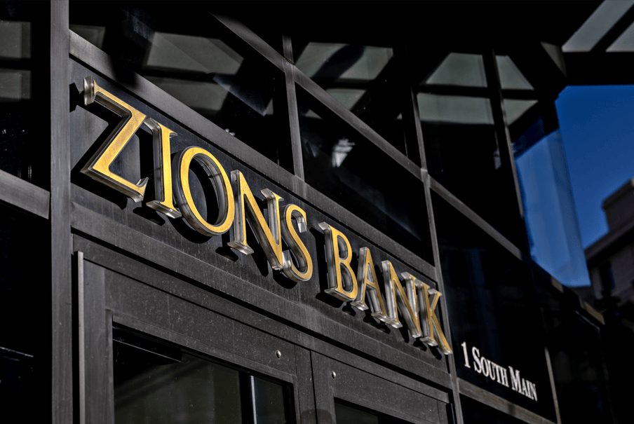 Sede do Zions Bank em Salt Lake City.

(Foto: Kim Raff/Bloomberg)