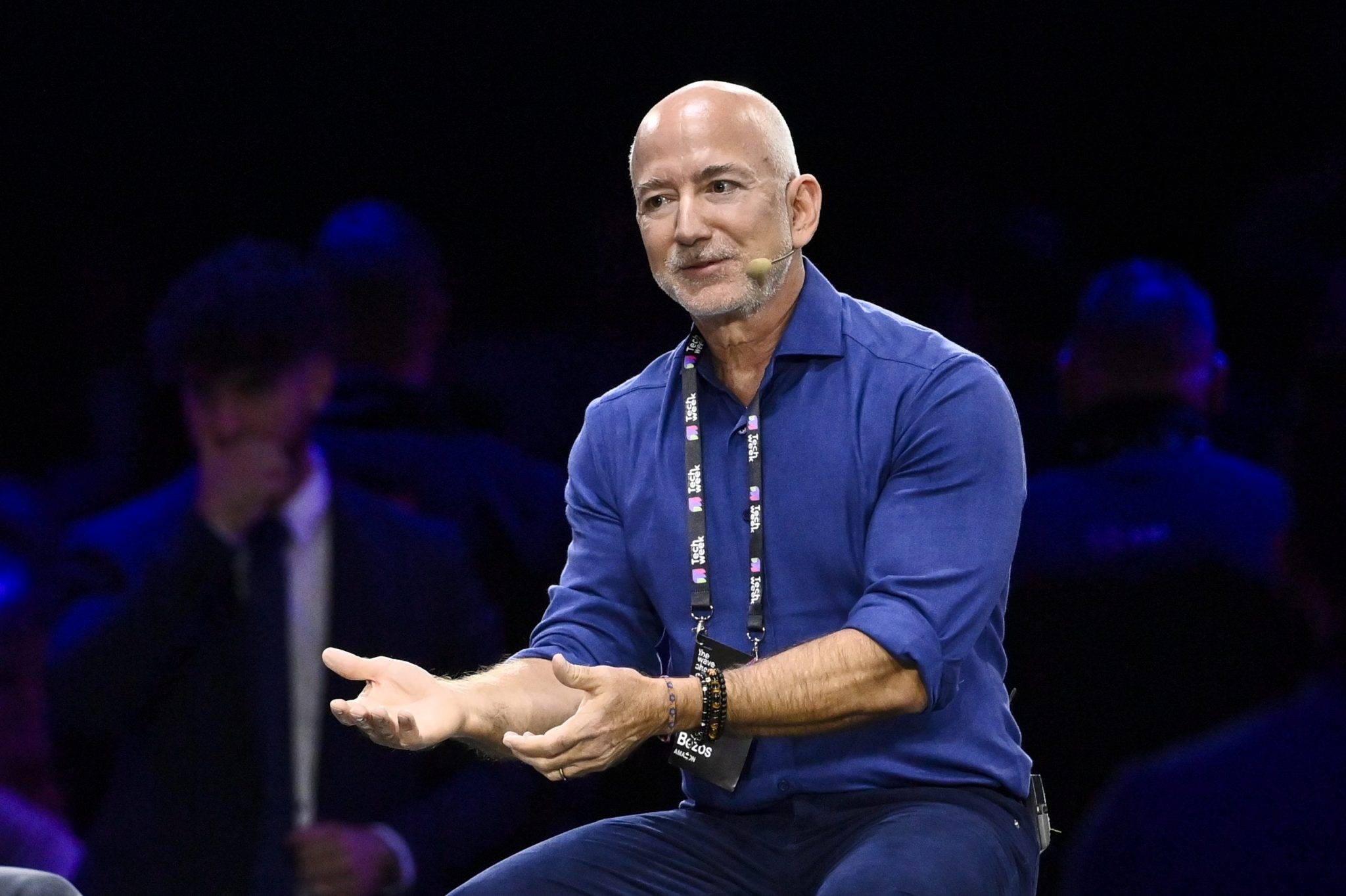 Jeff Bezos, criador da Amazon, apresenta-se em evento de tecnologia na Itália (Foto: Stefano Guidi/Getty Images/The New York Times Licensing Group)