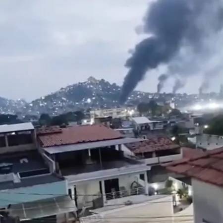 Moradores registram fumaça durante operação no RJ- Foto: Reprodução/X