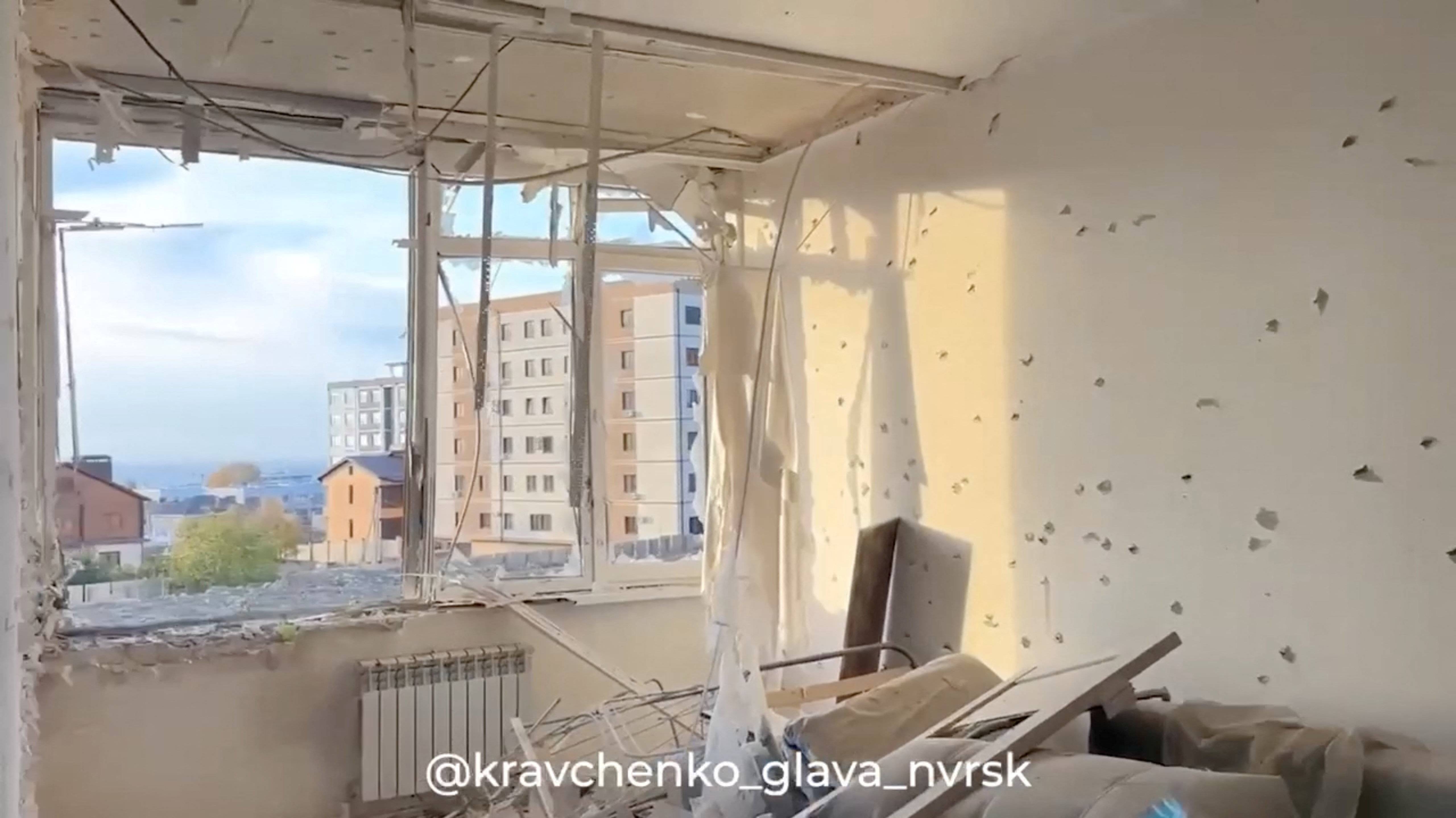  Apartamento em Novorossiysk destruído após ataque ucraniano. Foto: Andrey Kravchenko via Telegram/Handout via REUTERS