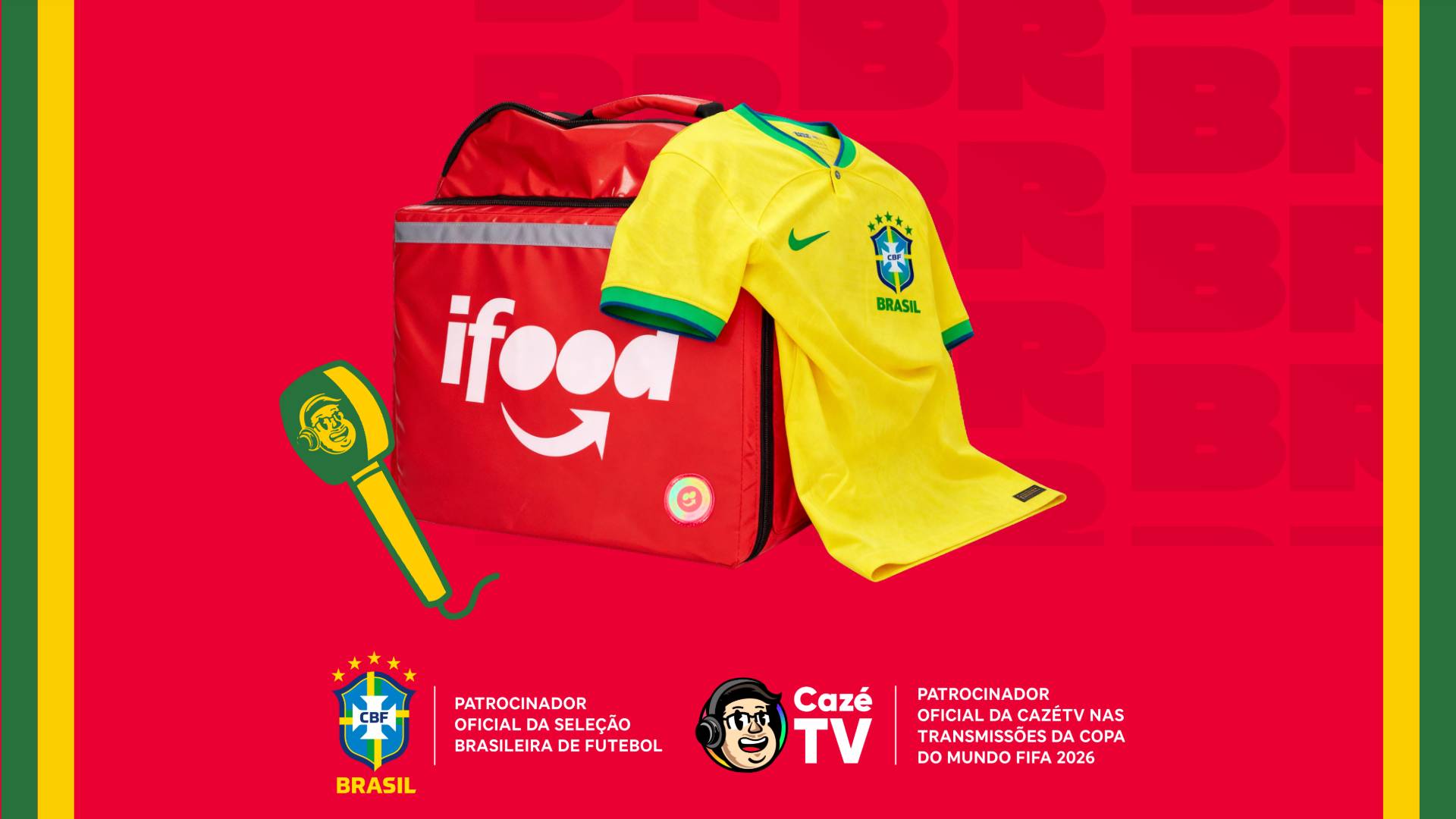 iFood se torna patrocinador oficial da Seleção Brasileira. (Foto: Divulgação/iFood)