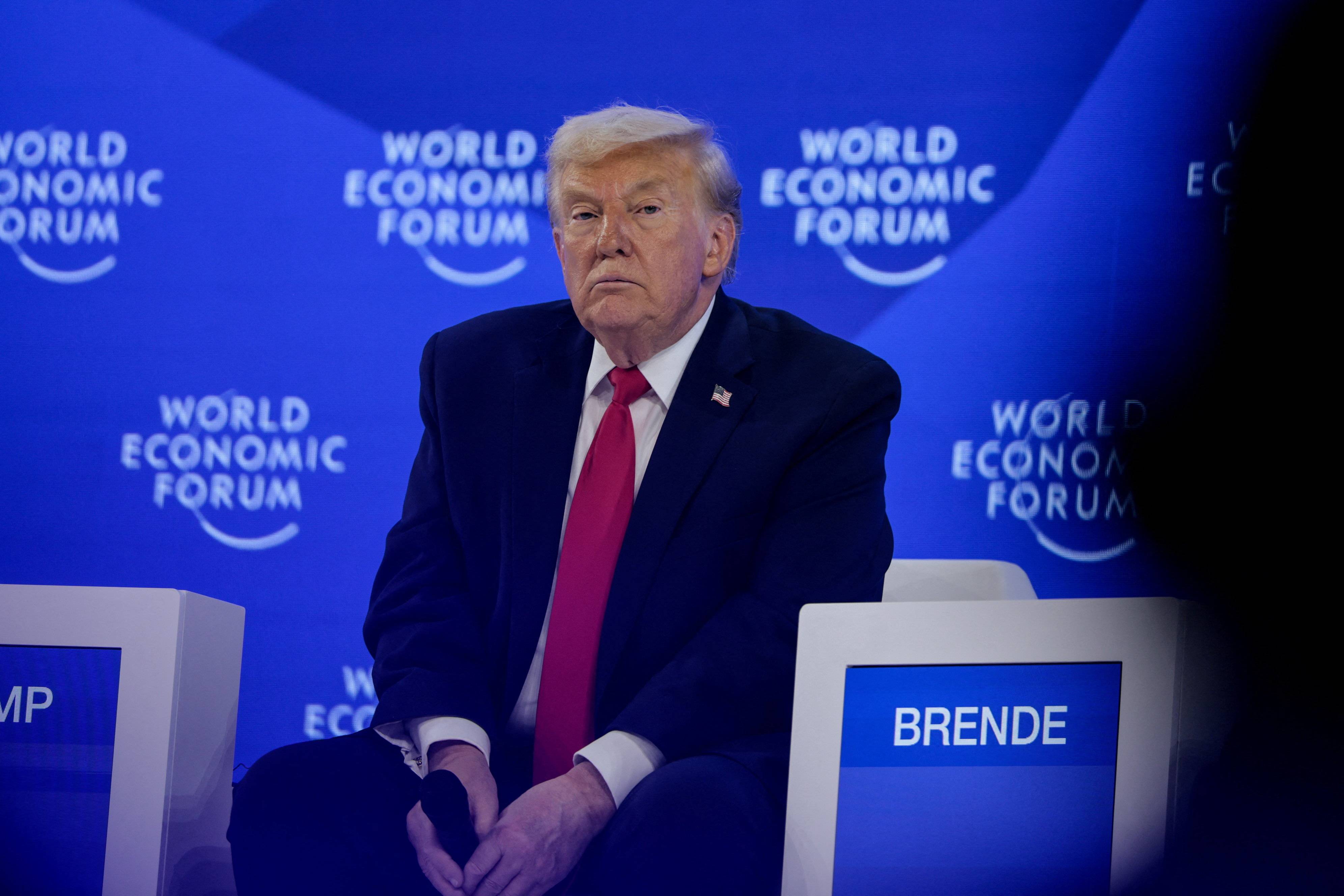Donald Trump em Davos
 21/1/2026   REUTERS/Jonathan Ernst