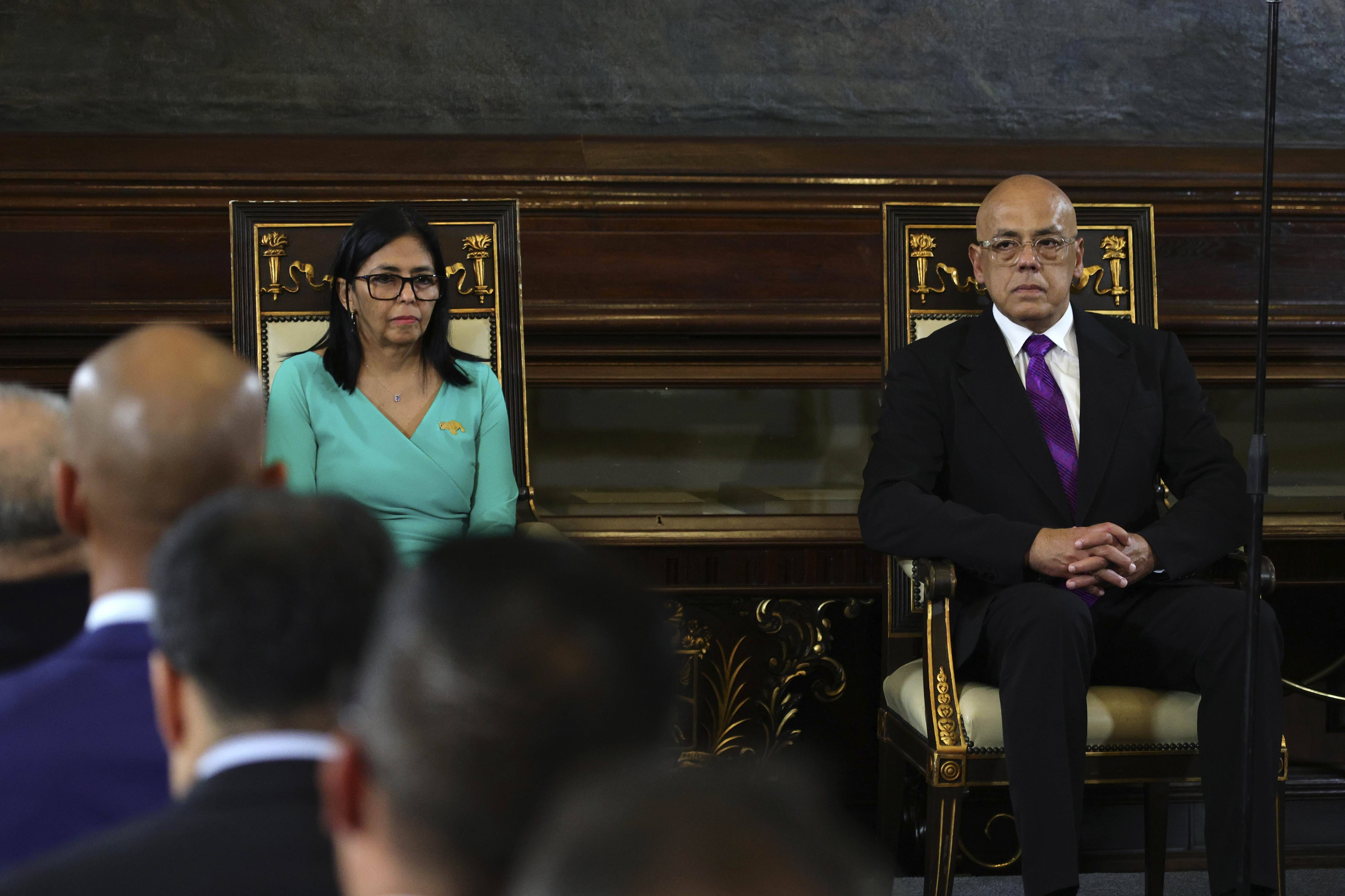 Delcy Rodríguez and Jorge Rodríguez.
Foto: Jesus Vargas/Getty Images/Bloomberg