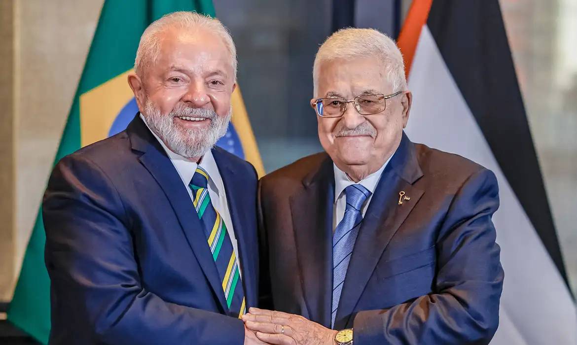 Lula e líder palestino Mahmoud Abbas