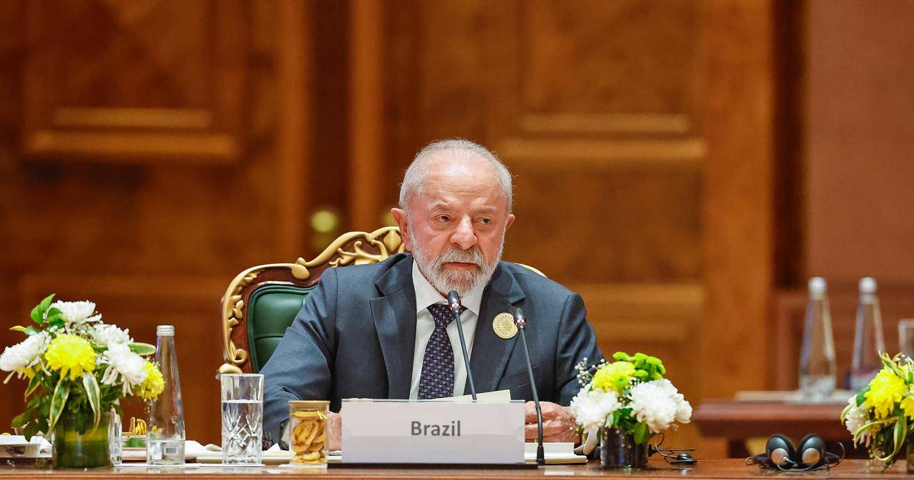 Presidente da República, Luiz Inácio Lula da Silva, durante a Sessão plenária com almoço de trabalho, no Centro de Convenções Bharat Mandapa. Nova Délhi - Índia.
 
Foto: Ricardo Stuckert / PR