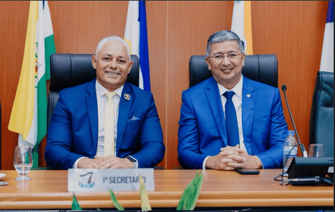 O então governador Antonio Denarium e seu vice Edilson Damião. Foto: Reprodução / Instagram