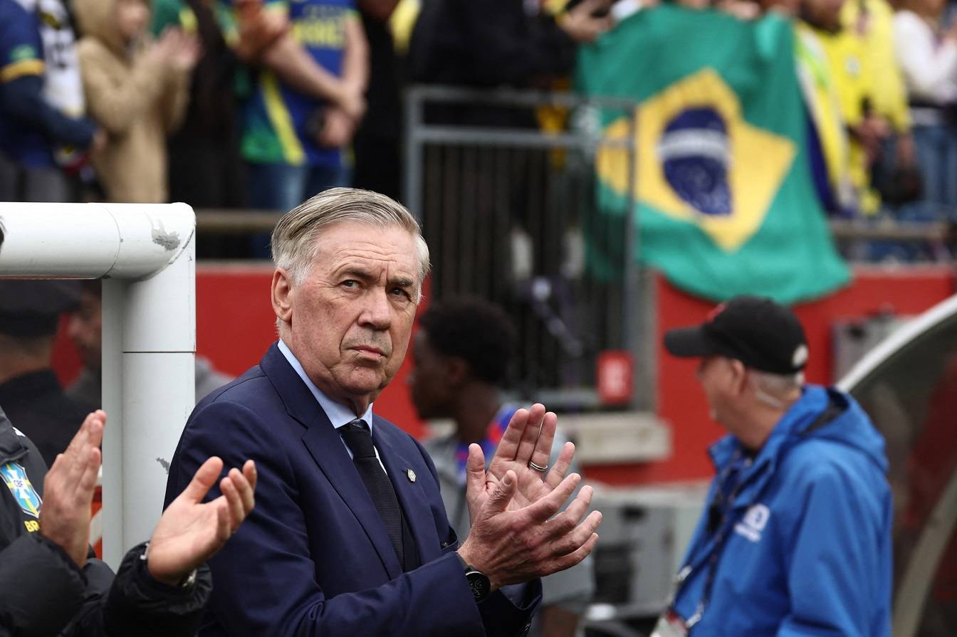 Carlo Ancelotti é primeiro técnico estrangeiro da história da Seleção Brasileira  (Foto: Winslow Townson-Imagn Images via Reuters)