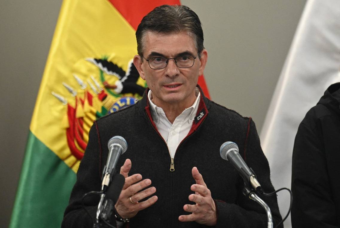 Presidente da Bolívia, Rodrigo Paz, durante entrevista coletiva em La Paz
20 de maio de 2026 REUTERS/Claudia Morales