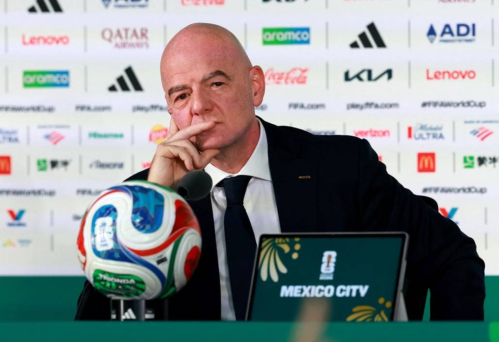 O presidente da Fifa, Gianni Infantino, em entrevista no Estádio Azteca, na Cidade do México - 10/06/2026(Foto:  REUTERS/Henry Romero)