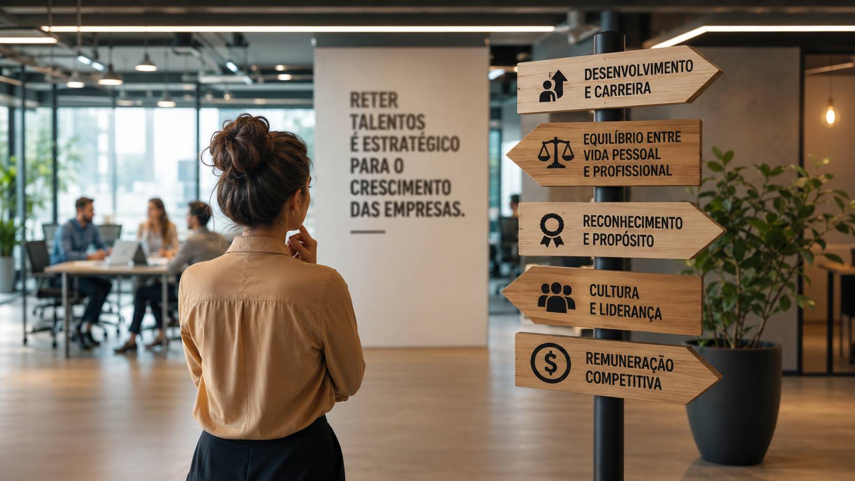 Segundo estudos recentes, profissionais estão mais dispostos a trocar de emprego em busca de desenvolvimento, equilíbrio entre vida pessoal e profissional e perspectivas de crescimento (Foto: Inteligência Artificial)
