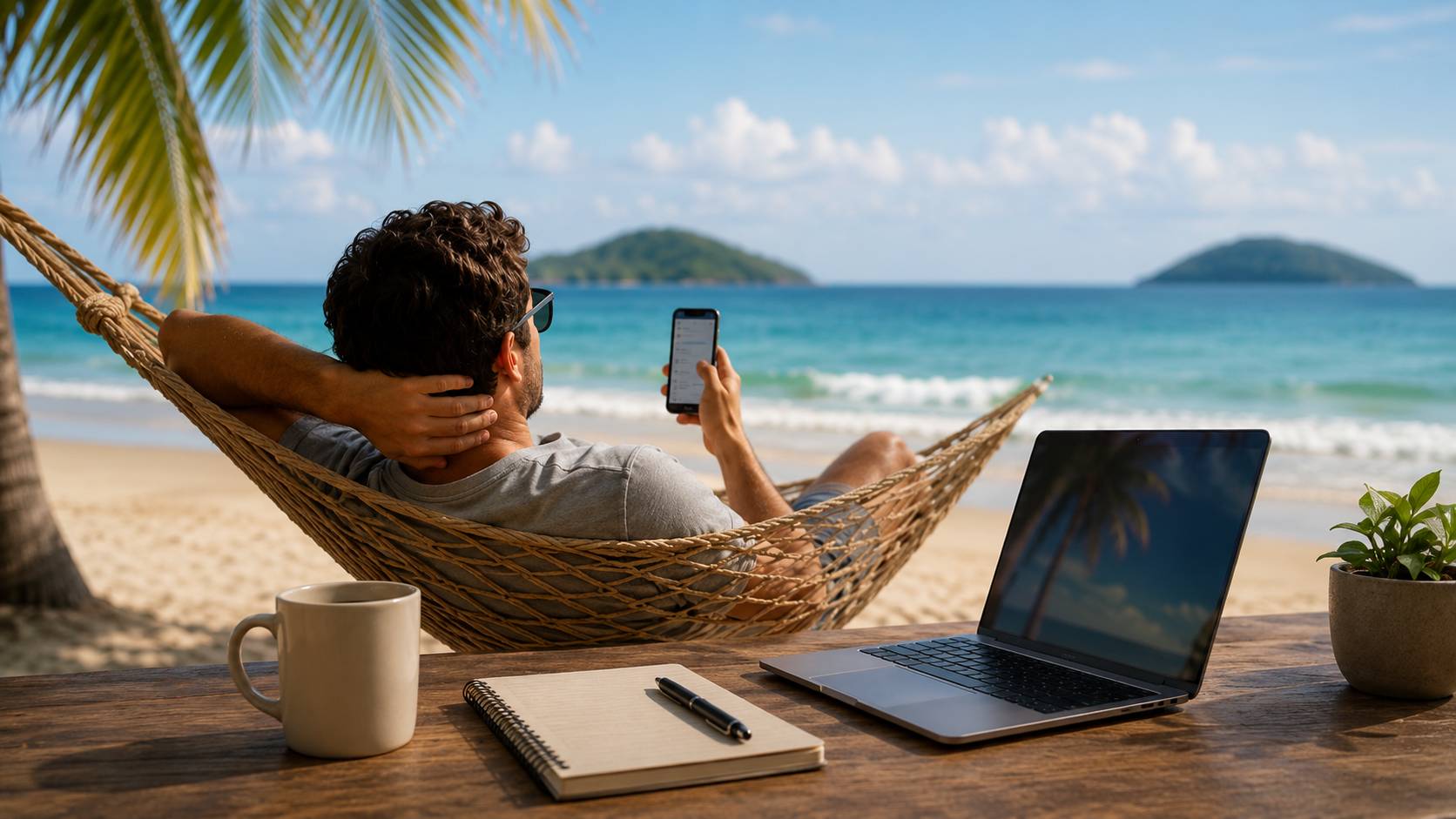 Estudos indicam descansar, hoje, parece exigir tanto esforço quanto trabalhar (Foto: Inteligência Artificial)