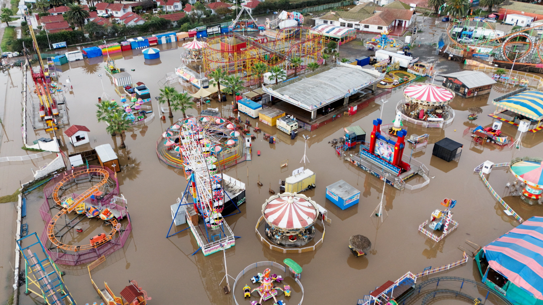 Consequências das fortes chuvas causadas por uma frente fria, em La Serena 20 de julho de 2026