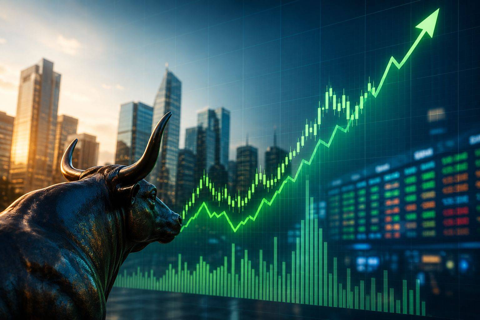 Ibovespa, bolsa, Ações. Imagem gerada com uso de IA